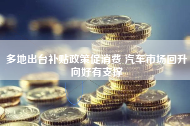 多地出台补贴政策促消费 汽车市场回升向好有支撑