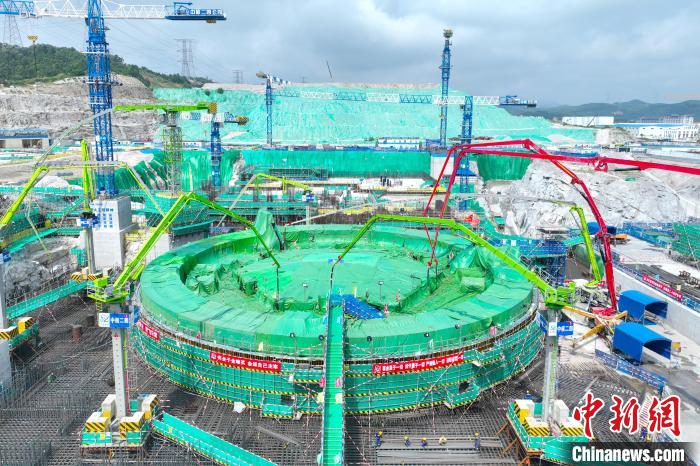 福建漳州核电4号机组核岛开工
